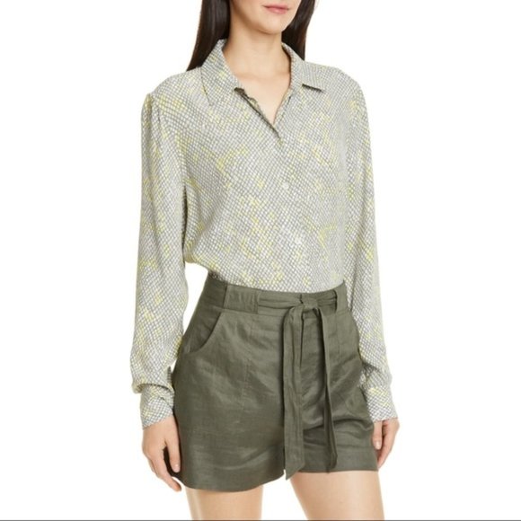 NWT Equipment Essential Snake Print Button Blouse M - Picture 2 of 16